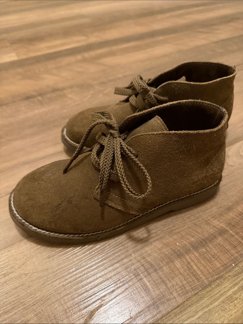 J. Crew Kids Chukka Suede Lace-Up Ankle Boots in Brown